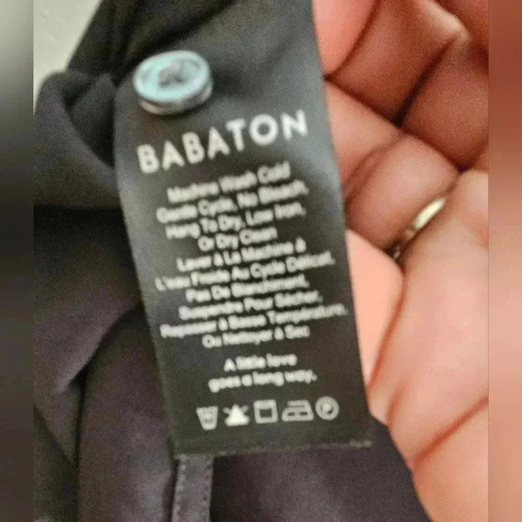 Babaton Aritzia Notion Button  Down long Sleeve Oversized Black Shirt top… - Picture 8 of 10